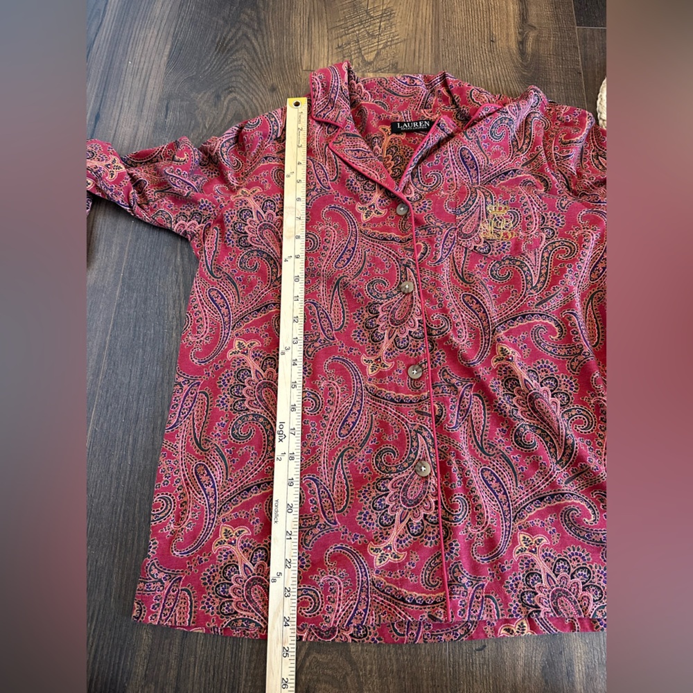 Lauren Ralph Lauren Paisley Cotton-Blend Jersey Sleep Set (Size L) - Picture 7 of 16